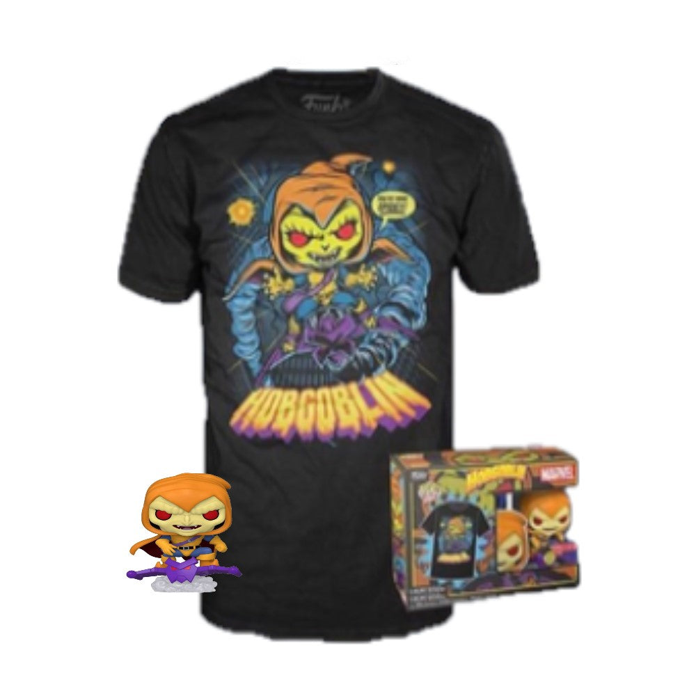 Funko POP! and Tee Marvel Hobgoblin [Glows in the Dark] with Size 2XL T-Shirt Collectors Box