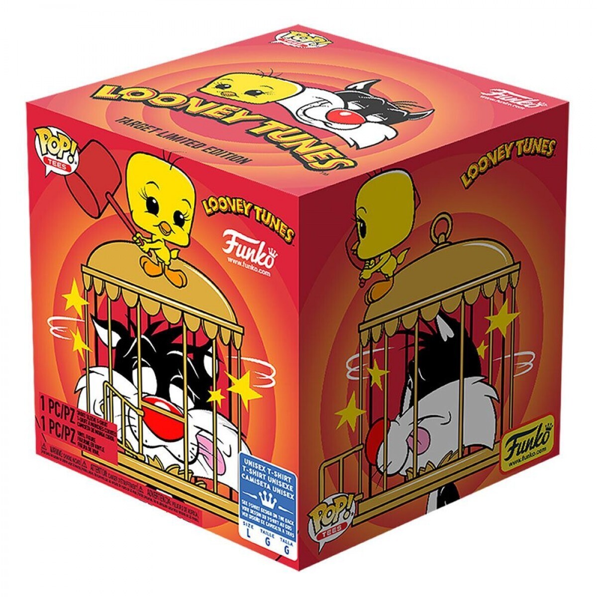 Funko POP! Tees Sylvester and Tweety [Flocked] with Size L T-Shirt Collectors Box Exclusive