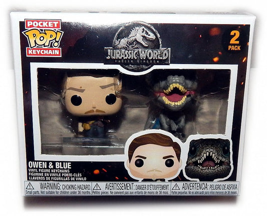 Funko Pocket Pop Keychain Jurassic World 2-pack Owen & Blue