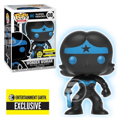 Funko POP! Heroes DC Super Heroes Wonder Woman #08 [Silhouette, Glows in the Dark] EE Exclusive