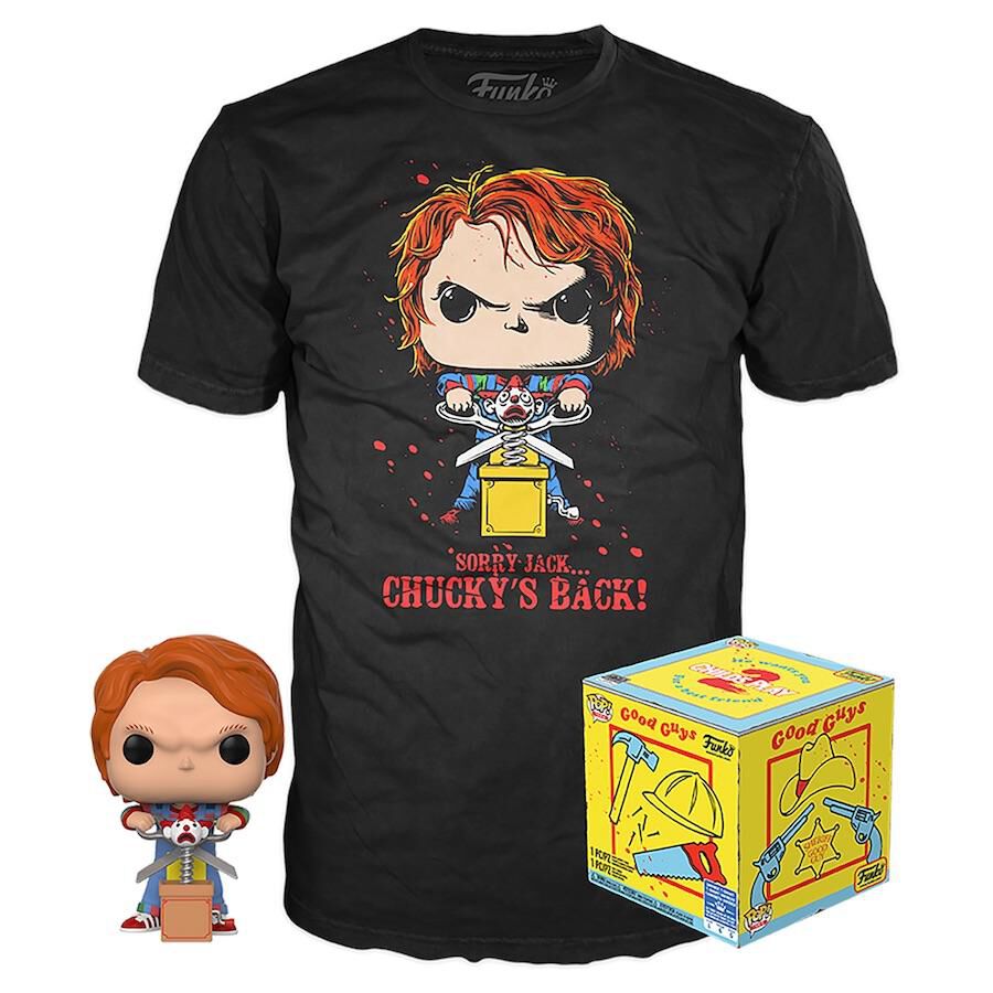 Funko POP! and Tee Child's Play 2 Chucky with Buddy and Scissors with Size Medium T-Shirt Collectors Box Exclusive