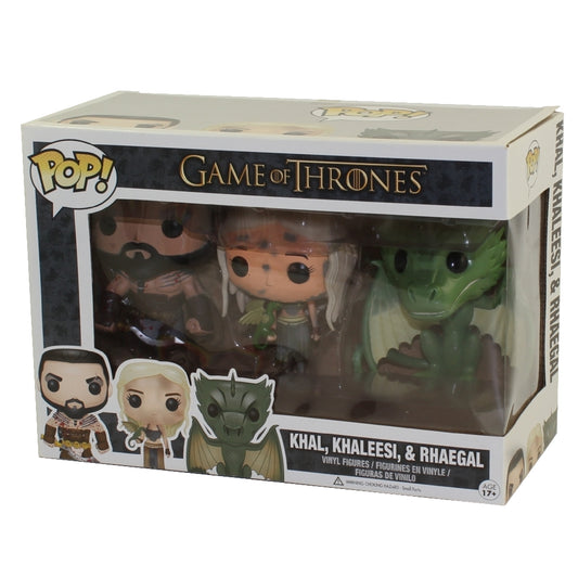 Funko POP! Television Game of Thrones Khal, Khaleesi, & Rhaegal 3-Pack