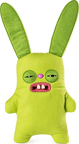 Fugglers Funny Ugly Monster 9” Rabid Rabbit (Green) Plush Creature with Teeth