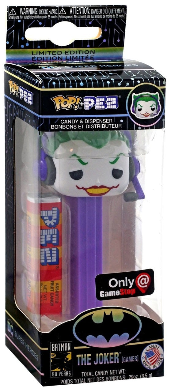 Funko POP! PEZ DC Batman 80th The Joker Exclusive Candy Dispenser [Gamer, Purple]