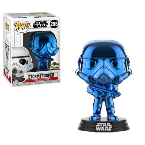 Funko POP! Star Wars Stormtrooper #296 [Blue Chrome] Exclusive