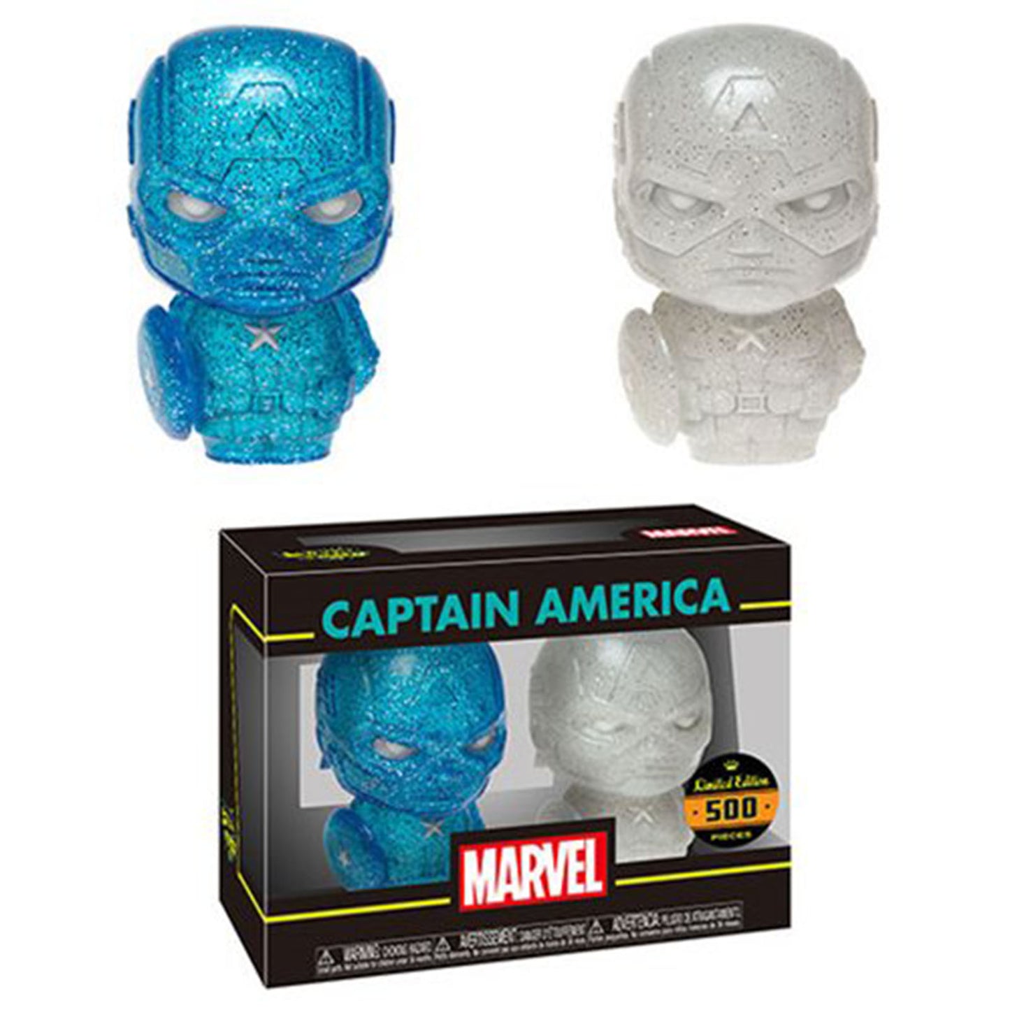 Funko Hikari XS Marvel Captain America [Blue and White] LE 500 2-Pack