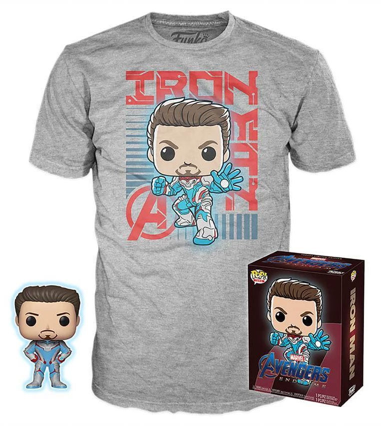 Funko POP! Tees Avengers Endgame Marvel Iron Man & Size Xtra Large (XL) T-Shirt Collectors Box Exclusive