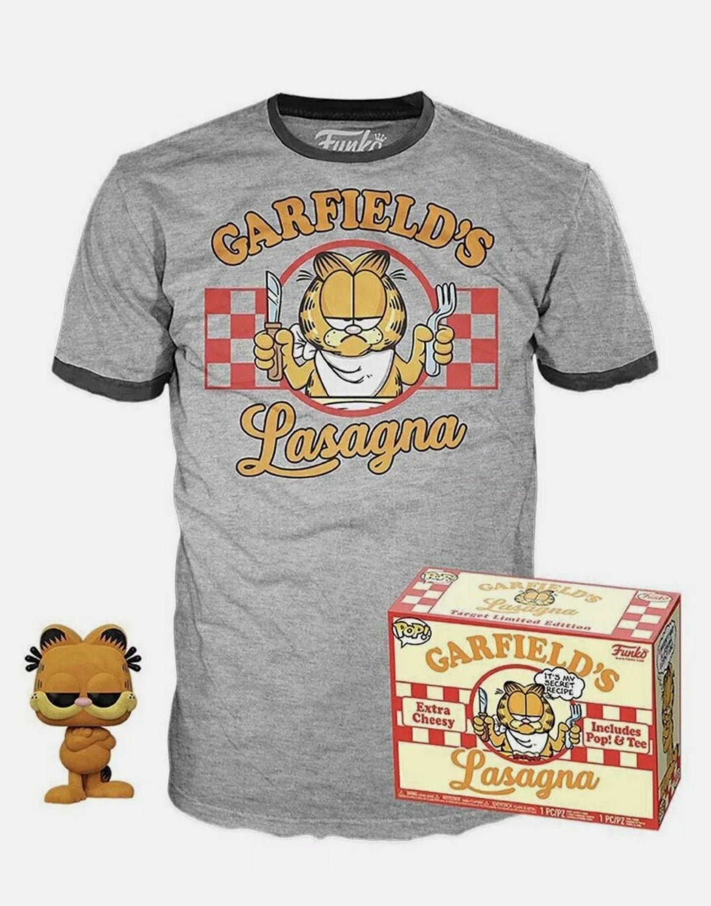 Funko POP! Tees #20 Comics POP! Vinyl & T-Shirt Box Set Garfield (Flocked) S