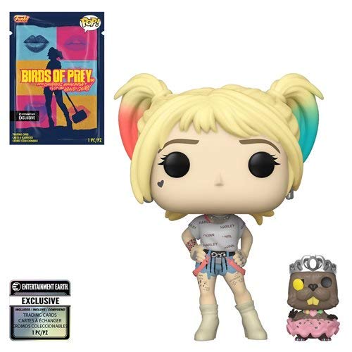 Funko POP! Heroes Birds of Prey Harley Quinn and Beaver #308 with Collectible Card Exclusive