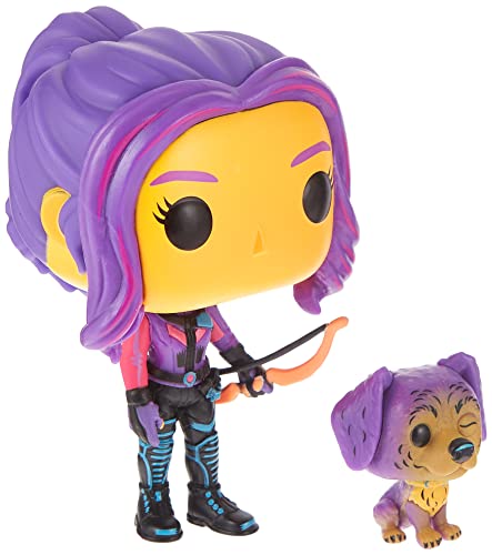 Funko POP! Marvel Hawkeye Kate Bishop with Lucky the Pizza Dog #1212 [Blacklight] Exclusive