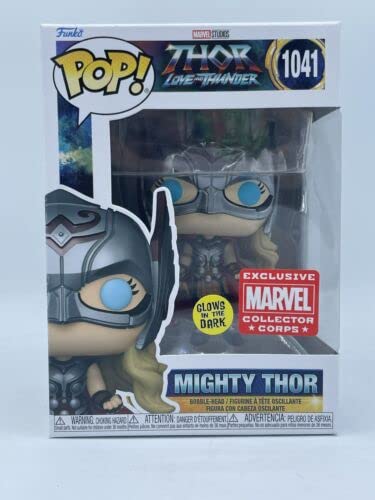 Funko POP! Marvel Studios Thor Love and Thunder Mighty Thor #1041 [Glows in the Dark] Collector Corps Exclusive