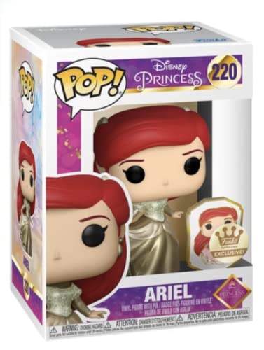 Funko POP! Disney Ultimate Princess Ariel #220 with Pin [Gold] Funko Shop Exlusive