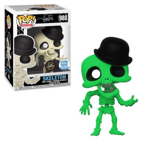Funko POP! Movies Corpse Bride CHASE Skeleton #988 [Glows in the Dark] Funko Shop Exclusive