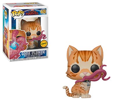 Funko POP! Marvel Captain Marvel CHASE Goose (Flerken) #445 [Closed Mouth]