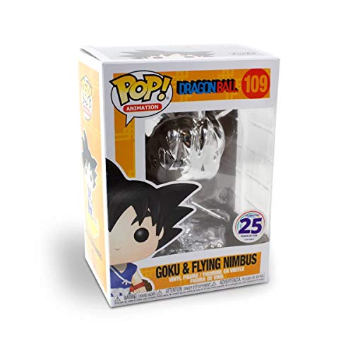 Funko POP! Animation Dragon Ball Goku & Flying Nimbus #109 [Silver Chrome] Exclusive