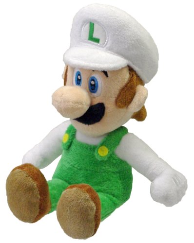 Little Buddy Nintendo Super Mario Fire Luigi 8" Plush