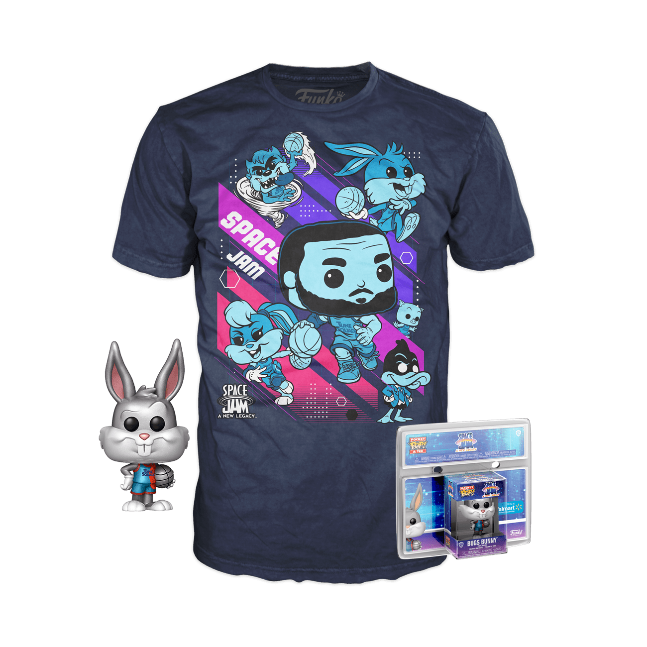 Funko Pocket POP! Tees Space Jam A New Legacy Bugs Bunny [Metallic] with Size X-Large [XL] T-Shirt Exclusive