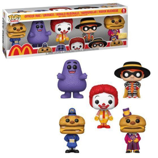 Funko POP! Ad Icons McDonalds Officer Mac / Grimace / Ronald McDonald / Hamburglar / Mayor McCheese 5-Pack Exclusive