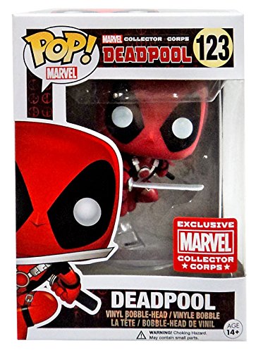 Funko POP! Marvel Deadpool #123 [Movie, Leaping] Collector Corps Exclusive