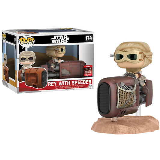 Funko POP! Star Wars Rey with Speeder #174 [Galactic Convention] Exclusive