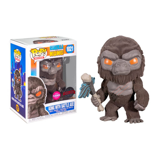 Funko POP! Movies Godzilla vs. Kong - Kong with Battle Axe #1021 [Flocked] Exclusive