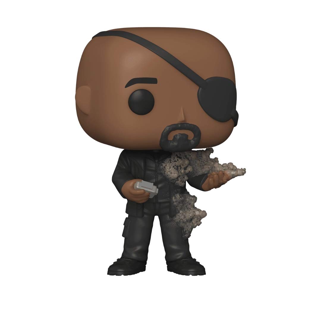 Funko POP! Avengers Infinity War Nick Fury #694 [Snapped] Collector Corps Exclusive [POP! Protector]