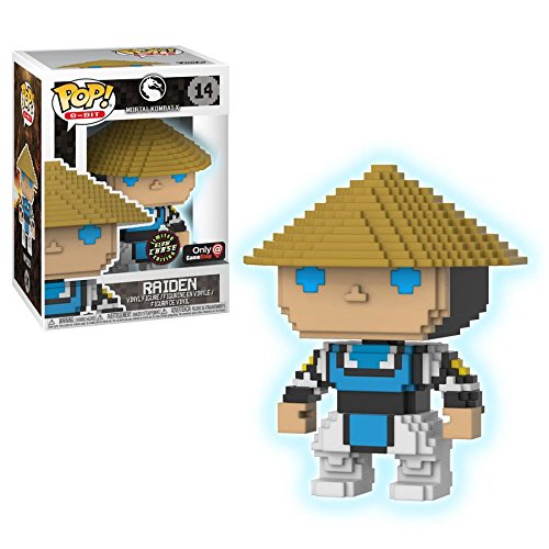 Funko POP! 8-Bit Mortal Kombat X CHASE Raiden #14 GITD Gamestop Exclusive