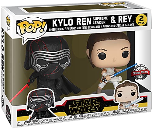 Funko POP! Star Wars: Kylo Ren (Supreme Leader) & Rey 2-Pack Episode IX Rise of Skywalker [B&N Exclusive]