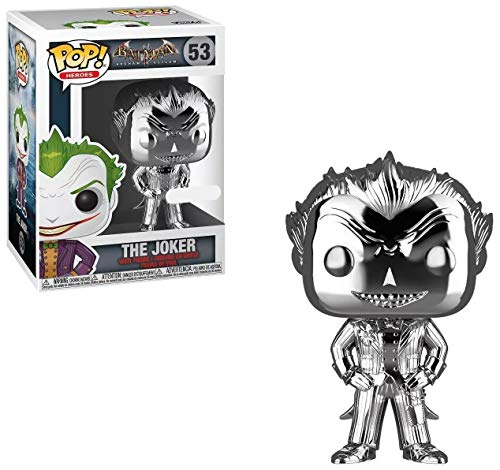 Funko POP! Heroes Batman Arkham Asylum The Joker Exclusive #53 [Silver Chrome]