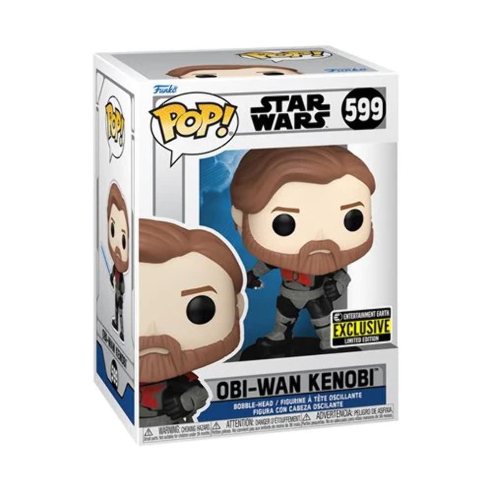 Funko Star Wars: The Clone Wars OBI-Wan Kenobi Mandalorian Armor Pop! Vinyl Figure #599 - Entertainment Earth Exclusive