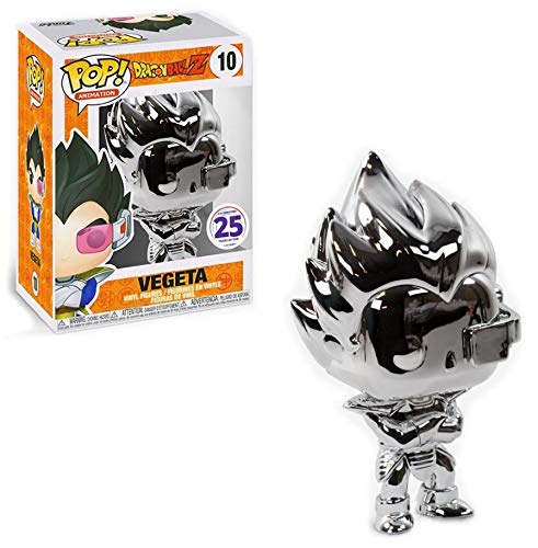 Funko POP! Animation Dragon Ball Z Vegeta Silver Chrome Funimation's 25th Anniversary Exclusive