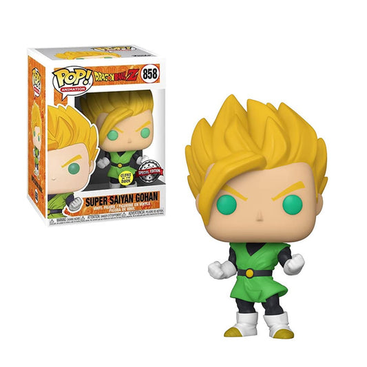 Funko POP! Animation Dragon Ball Z Super Saiyan Gohan [Glows in the Dark] Entertainment Earth Exclusive