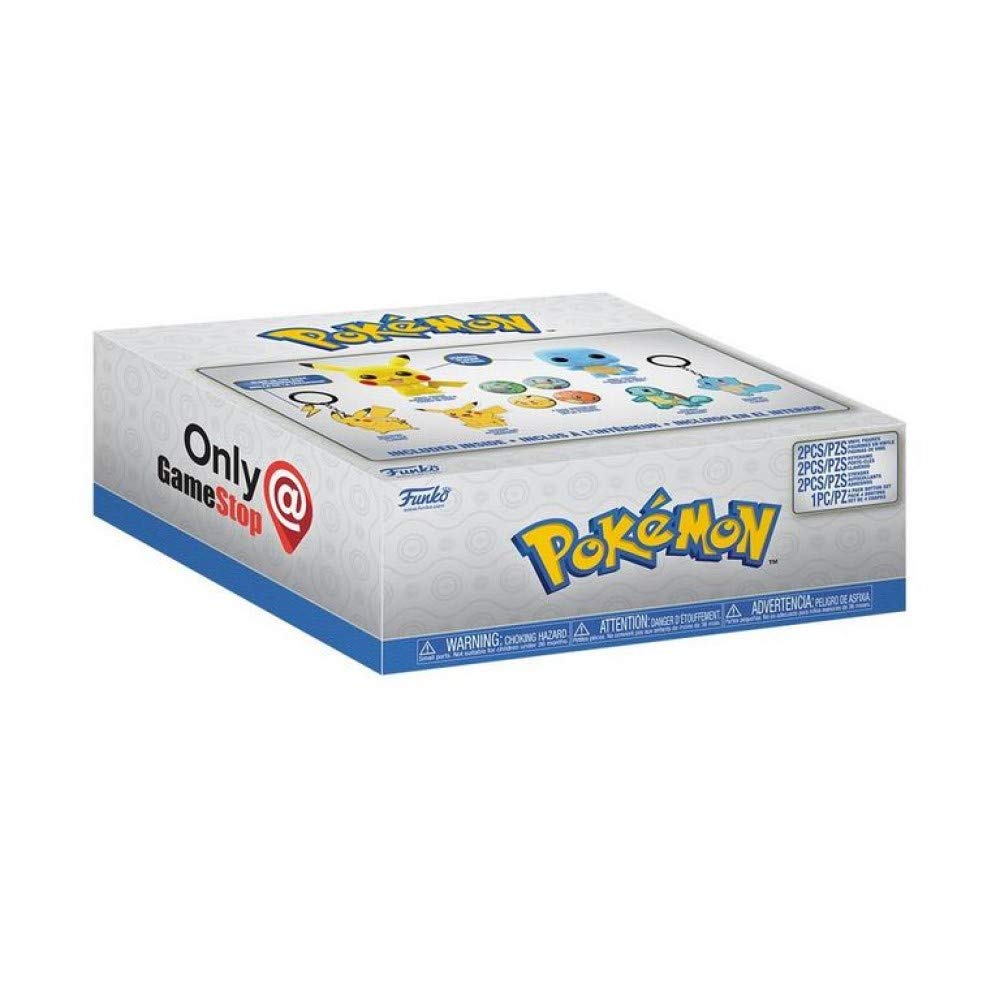 Funko POP! Games Pokemon Flocked Pikachu #353 and Flocked Squirtle #504, Stickers, Keychains, and Pins Collectors Box