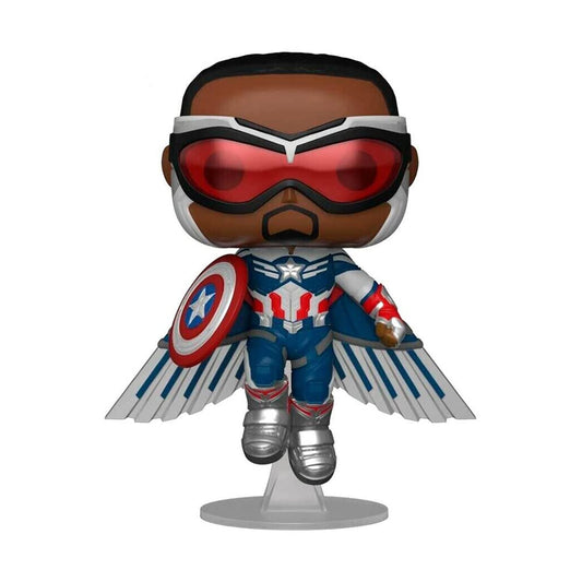 Funko POP! Marvel The Falcon and Winter Soldier Captain America #817 [Flying, Metallic] Exclusive