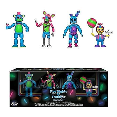 Funko Five Nights at Freddy's Blacklight Freddy, Foxy, Springtrap & Balloon Boy Exclusive 2-Inch Mini Figure 4-Pack