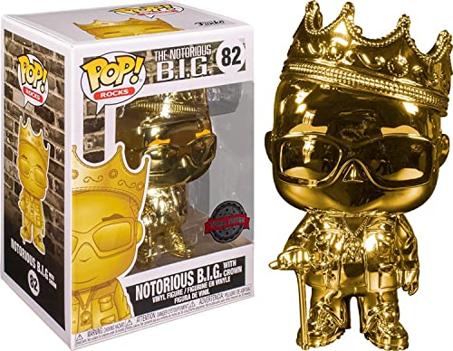 Funko POP! Rocks Notorious BIG with Crown Gold Chrome #82 Exclusive