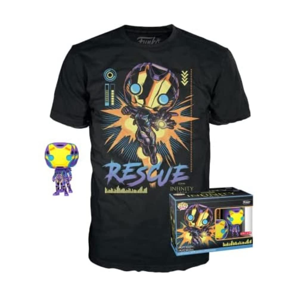 Funko POP! and Tee Marvel Rescue [Blacklight] with Size Large T-Shirt Collectors Box Exclusive