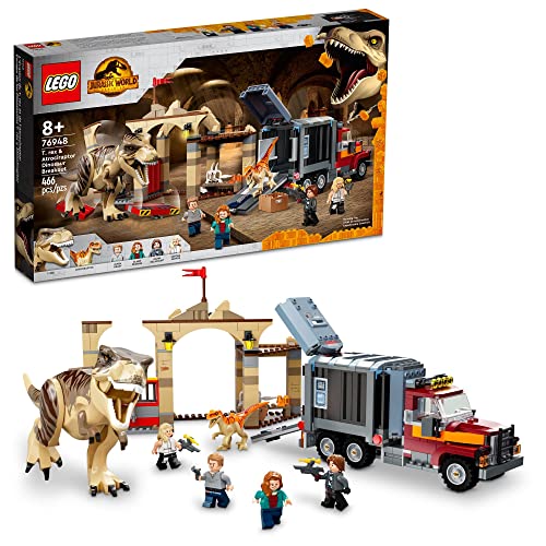 LEGO Jurassic World Dominion T. rex & Atrociraptor Dinosaur Breakout 76948