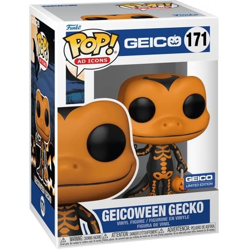 Funko POP! Ad Icons Geico - Geicoween Gecko #171 [Skeleton, Orange and Black] Exclusive