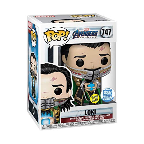 Funko POP! Marvel Avengers Endgame Loki #747 [Arrested, Tesseract, Glows in the Dark] Funko Shop Exclusive