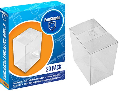 PopShield Protectors 20-Pack (.45mm Thick) Compatible with 4 inch Funko Pop!