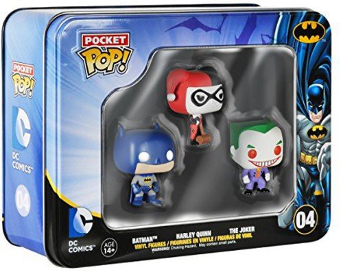 Funko Pocket POP! Keychains DC 3 Pack Tin- Batman, Harley & Joker