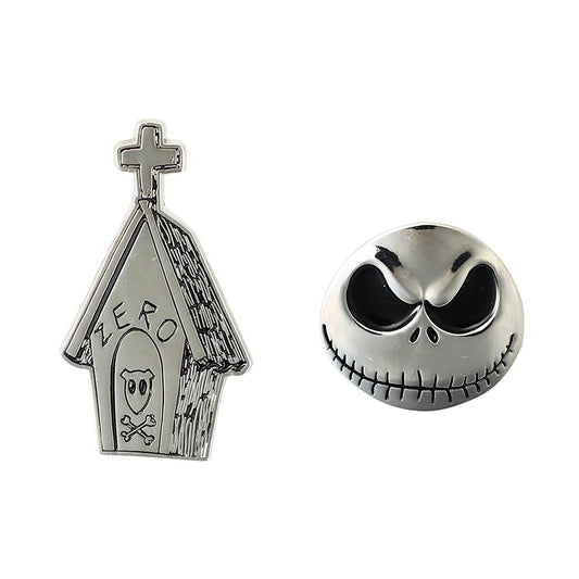 Jack Skellington Zero Doghouse Master of Fright Lanyard Lapel Pin Box Set