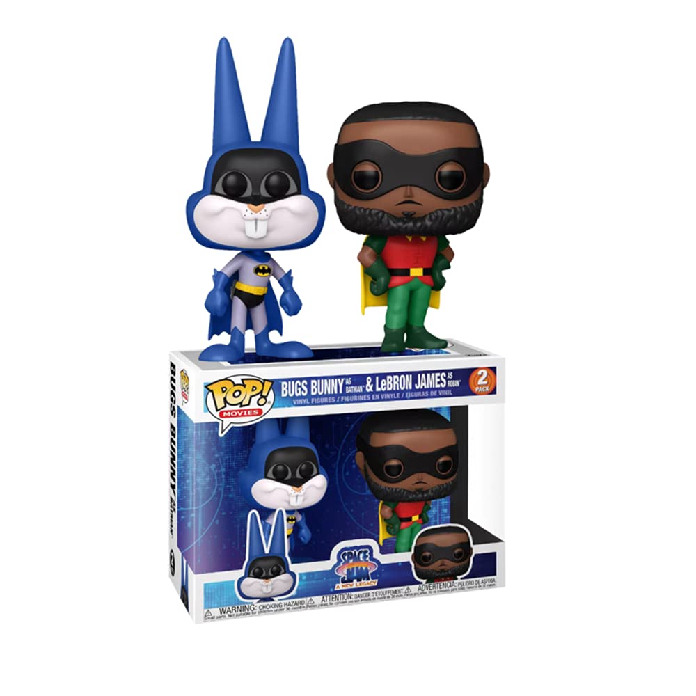 Funko POP! Movies Space Jam A New Legacy Bugs Bunny as Batman & LeBron James as Robin 2-Pack Exclusive