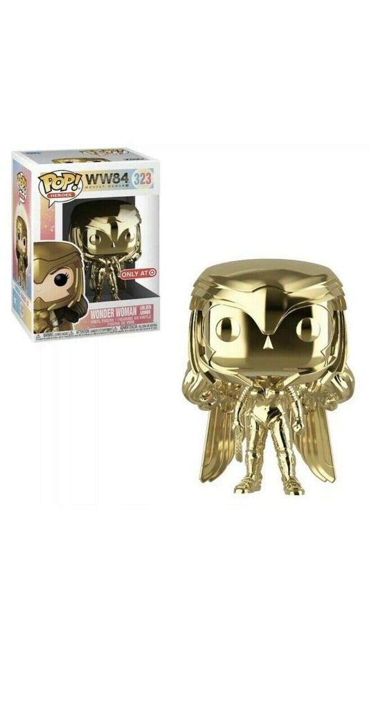 Funko POP! Heroes: Wonder Woman 1984 - Wonder Woman Golden Armor (Gold Chrome) (Target Exclusive) #323