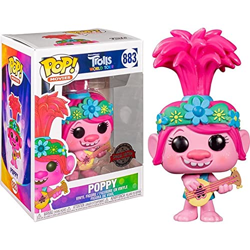 Funko POP! Movies Trolls World Tour Poppy #883 [Queen Poppy with Guitar] Exclusive