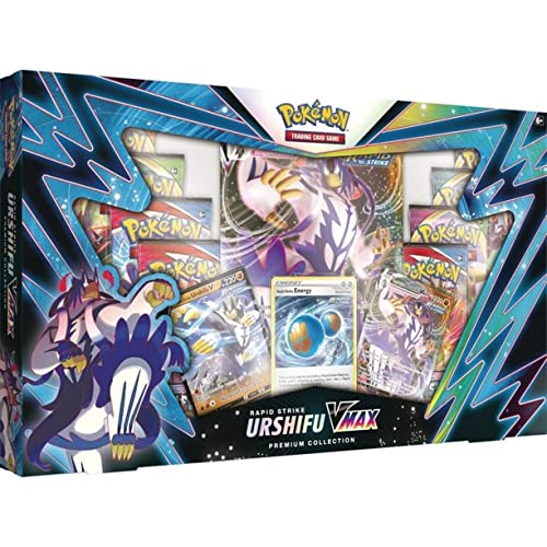 Pokemon Rapid Strike Urshifu VMAX Premium Collection Box - 8 Packs, Promos