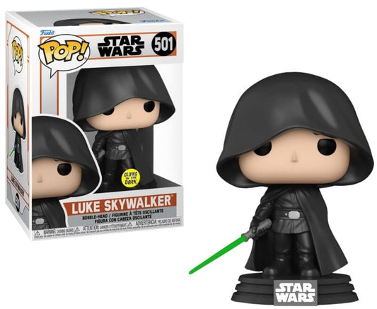 Funko POP! Star Wars The Mandalorian Luke Skywalker #501 [Glows in the Dark] Exclusive