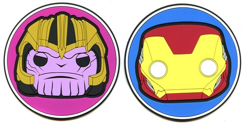 Funko Avengers Endgame Marvel Collector Corps Thanos & Iron Man Exclusive Coaster 2-Pack