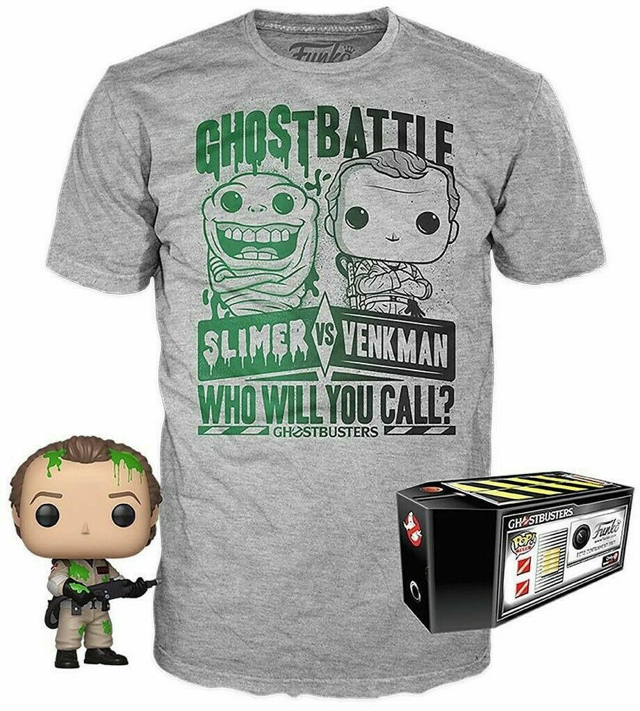 Funko POP! and Tee Ghostbusters Peter Venkman [Slimed] with Size 3X Large [3XL] T-Shirt Collectors Box Exclusive